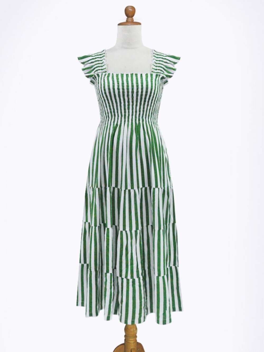 Escapada Living Rosemary Midi- Green Delray Stripe
